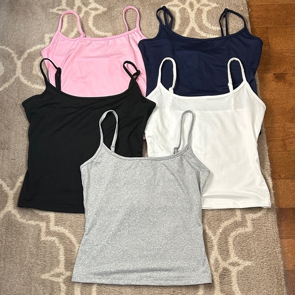 Women's Camisole Tops - Black, Pink, Navy, White, Gray - Picture 1 of 6